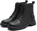 Order (Women) Joypeace Leather Black 'Street Chunky Heel Minimalist Martin Boot' 60381DD2