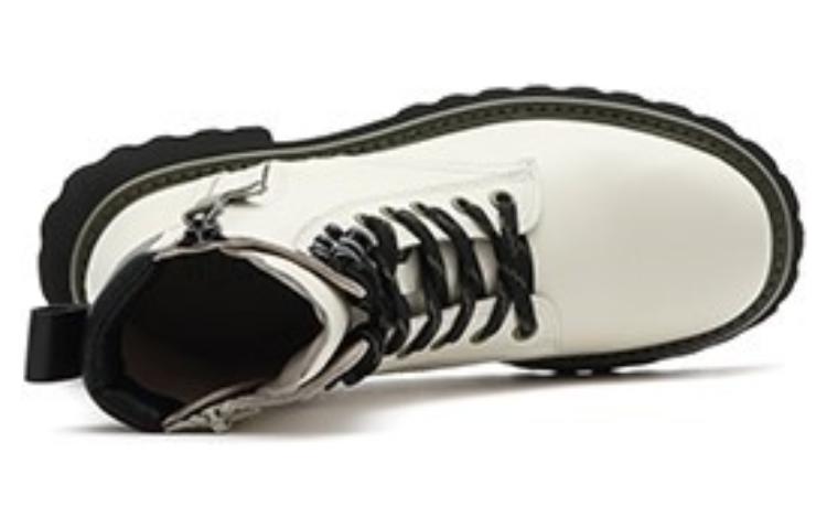 Lookbook (W) ジョイピースレザーブーツ「軽量プラットフォームファッションミドルカーフマーティン」 YQB30DZ2