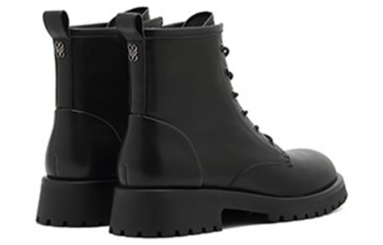 Shop (W) 包揽乐皮革马丁靴 "黑色休闲圆头" 60381DD3