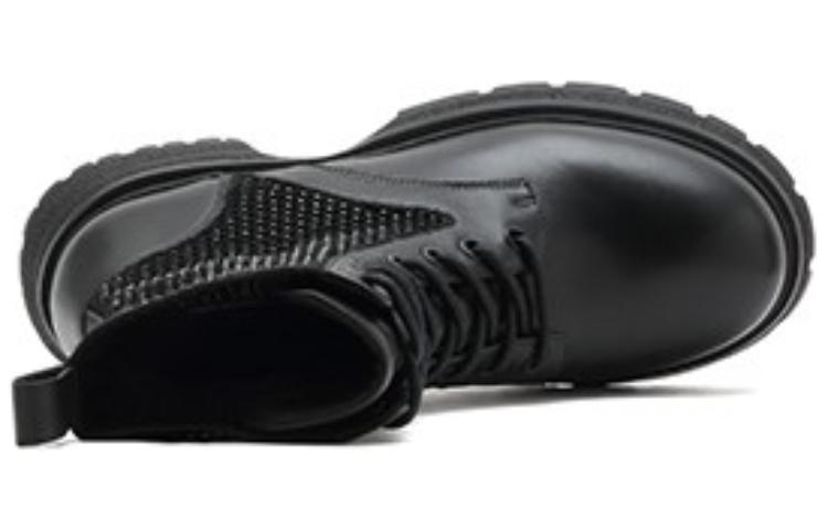 Shop (W) 조이피스 가죽 마틴 부츠 '블랙 글리터 패치워크' 10856DZ2