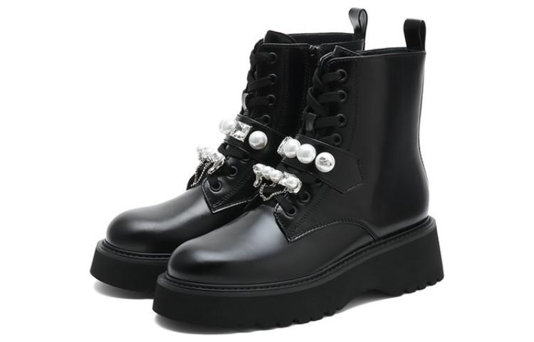 Sizing (W) But Martin Pertengahan Kaki Kulit Joypeace 'Gancu Mutiara Fesyen Berkilau' YUC31DZ2