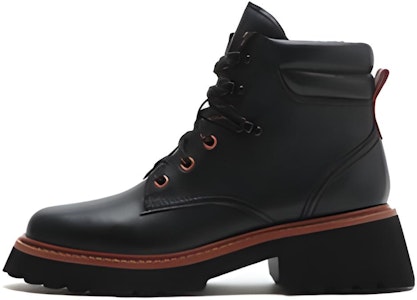 (W) 조이피스 가죽 숏 앵클 마틴 부츠 '블랙 청키 힐' YQB43DD2 Buy (W) 조이피스 가죽 숏 앵클 마틴 부츠 '블랙 청키 힐' YQB43DD2