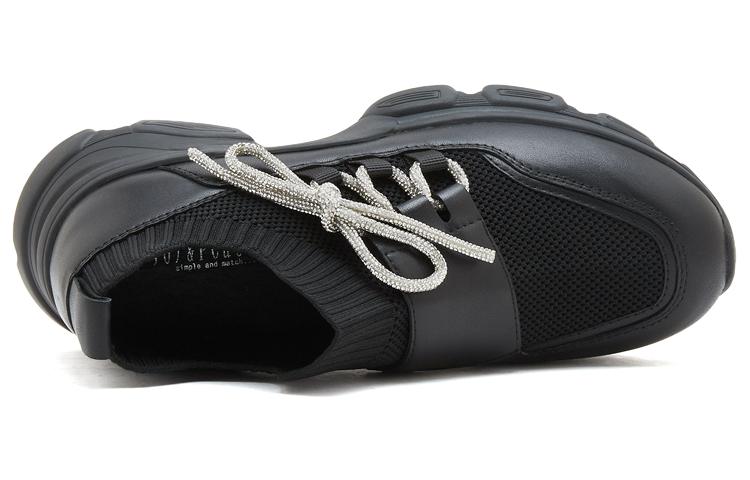 Shop (W) 乐邦黑色时尚老爹鞋 皮料一脚蹬 03939AM3