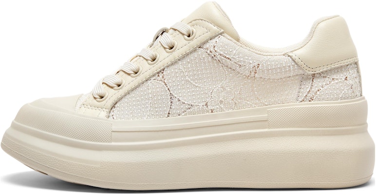 (Women) Joypeace Low Top Sneakers 'Casual Rhinestone Embroidery Lace Platform' 21052CM3 Details for (Women) Joypeace Low Top Sneakers 'Casual Rhinestone Embroidery Lace Platform' 21052CM3