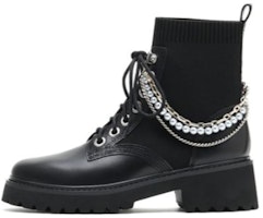 (Women) Joypeace Martin Boots 'Black Chain Bead Detail' YQB26DZ1 (Women) Joypeace Martin Boots 'Black Chain Bead Detail' YQB26DZ1
