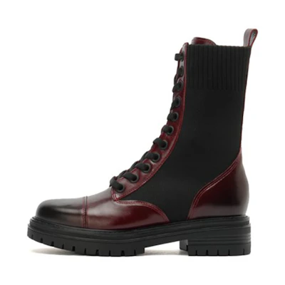 (W) Joypeace Martin Boots 'Burgundy Fashion Mid-Calf'