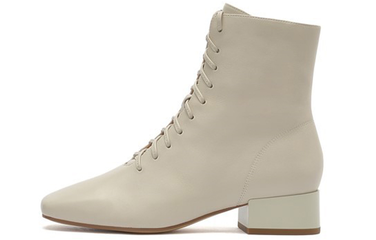 (W) Joypeace Mid-Cut Ankle Boots 'Beige'