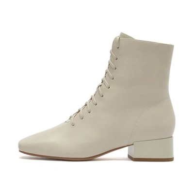(W) Joypeace Mid-Cut Ankle Boots 'Beige'