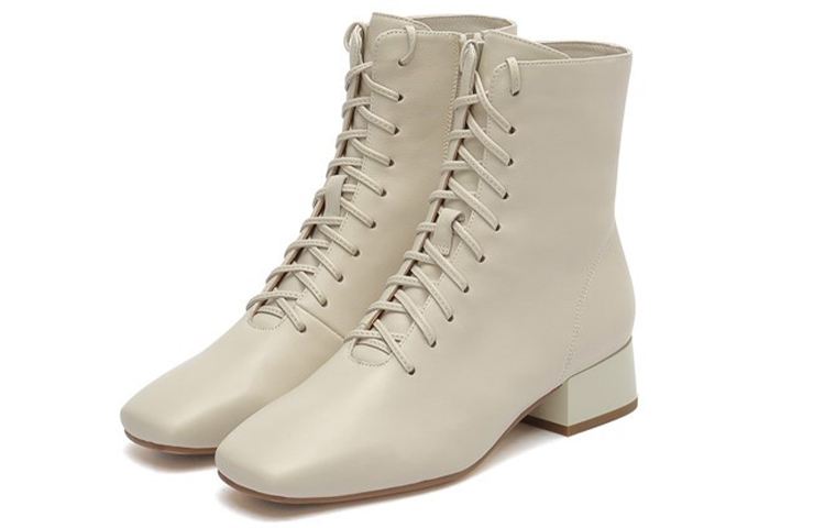 (W) Joypeace Mid-Cut Ankle Boots 'Beige' 圖 3
