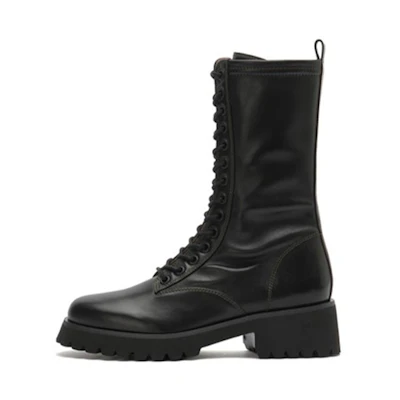 (W) Joypeace Mid Top Martin Boots 'Pure Black'