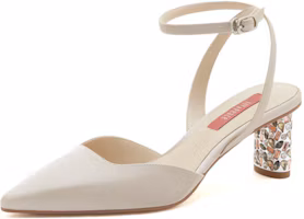 Order (W) Joypeace Hak Tinggi Pink Kulit Toe Runcing Slingback 'Siluet Berkilau' YRW42AH3