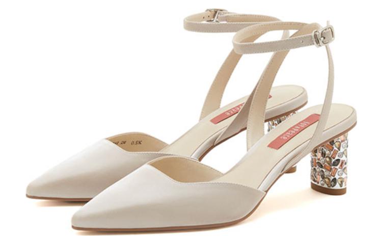 Lookbook (Women) Joypeace Pink Leather Pointed Toe Slingback High Heels 'Shimmering Silhouette' YRW42AH3