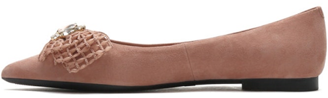 (Women) Joypeace Pointed Toe Flats 'Sweet Butterfly Knot Nude Pink' J3N068-1DK1AQ1 (Women) Joypeace Pointed Toe Flats 'Sweet Butterfly Knot Nude Pink' J3N068-1DK1AQ1