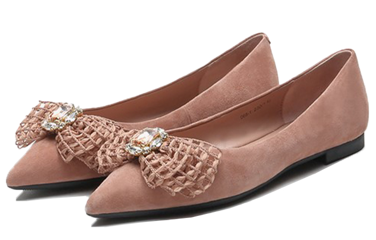 Lookbook (W) 卓诗尼尖头平底鞋 '甜美蝴蝶结裸粉色' J3N068-1DK1AQ1