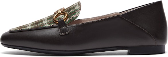 (Women) Joypeace Retro 'British Plaid Coffee Green Loafer' ZB274CA3 (Women) Joypeace Retro 'British Plaid Coffee Green Loafer' ZB274CA3