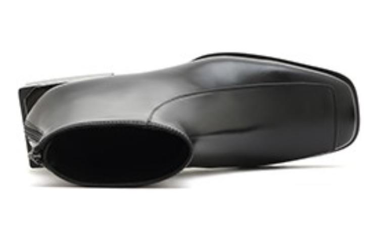 Lookbook (W) 卓雅复古方头几何跟踝靴“黑色皮革” ZW331DZ2