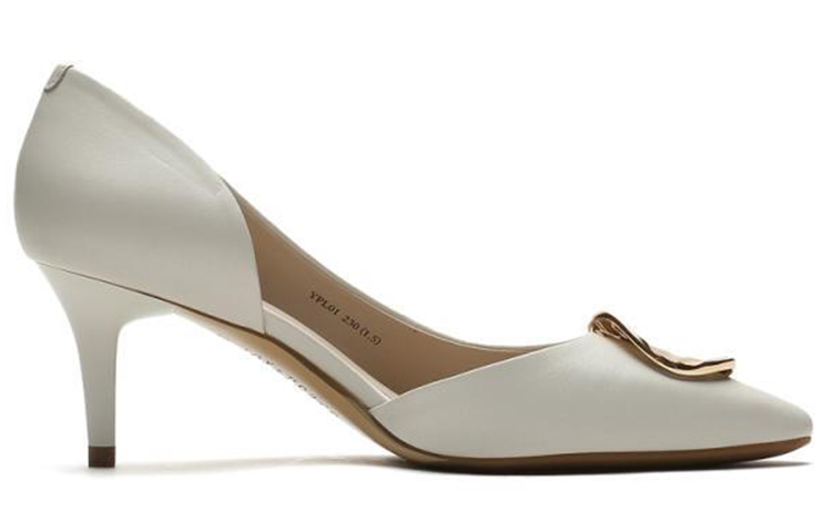 (W) Joypeace Retro Stiletto High Heel 'Beige White' 圖 2