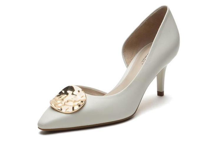 (W) Joypeace Retro Stiletto High Heel 'Beige White' 圖 3