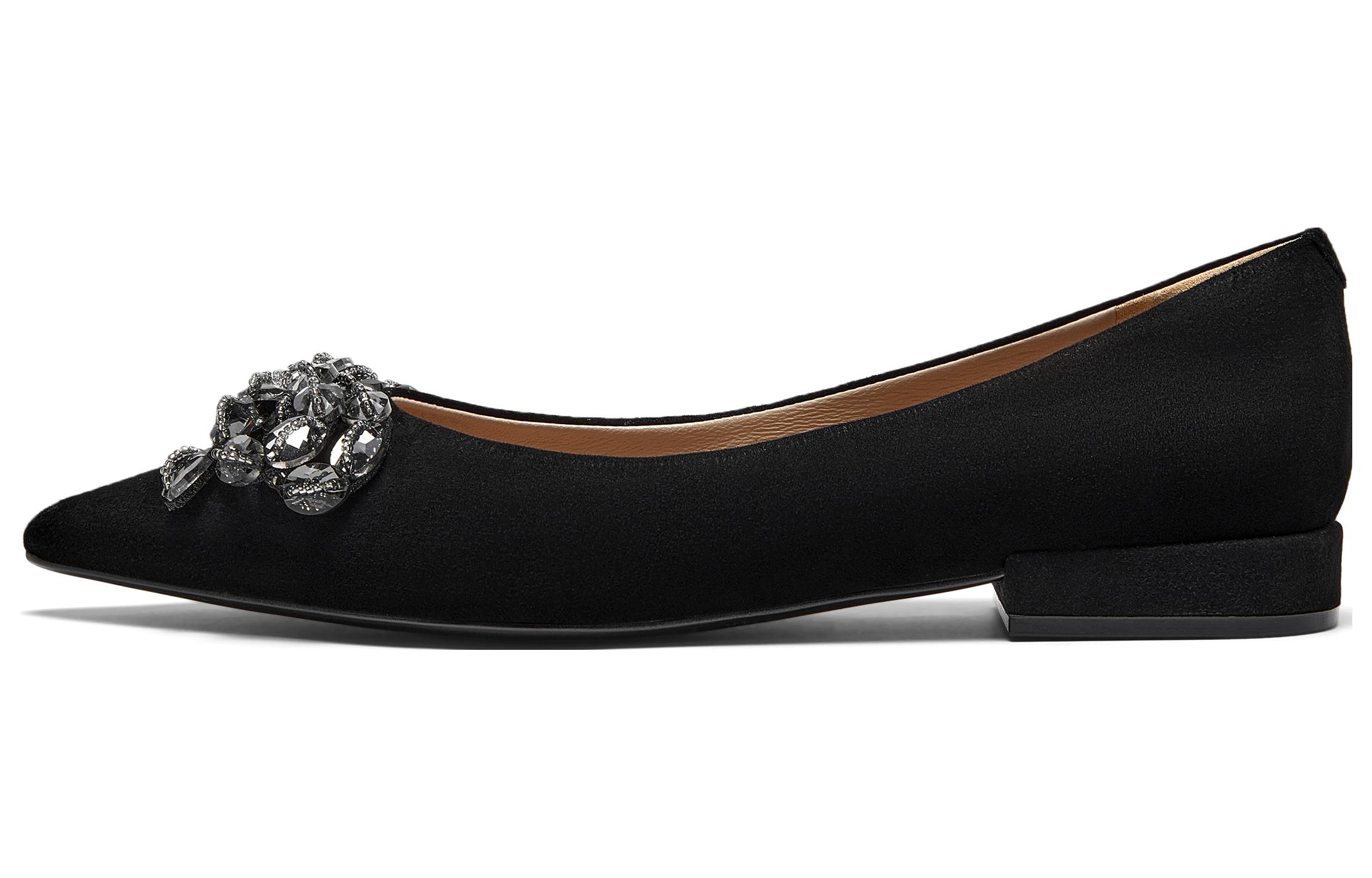 (Women) Joypeace Rhinestone Butterfly 'Black' 15062CQ3