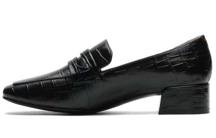 (Women) Joypeace Round Toe Loafer High Heels 'Black' J4NJ53-6DU1AA1