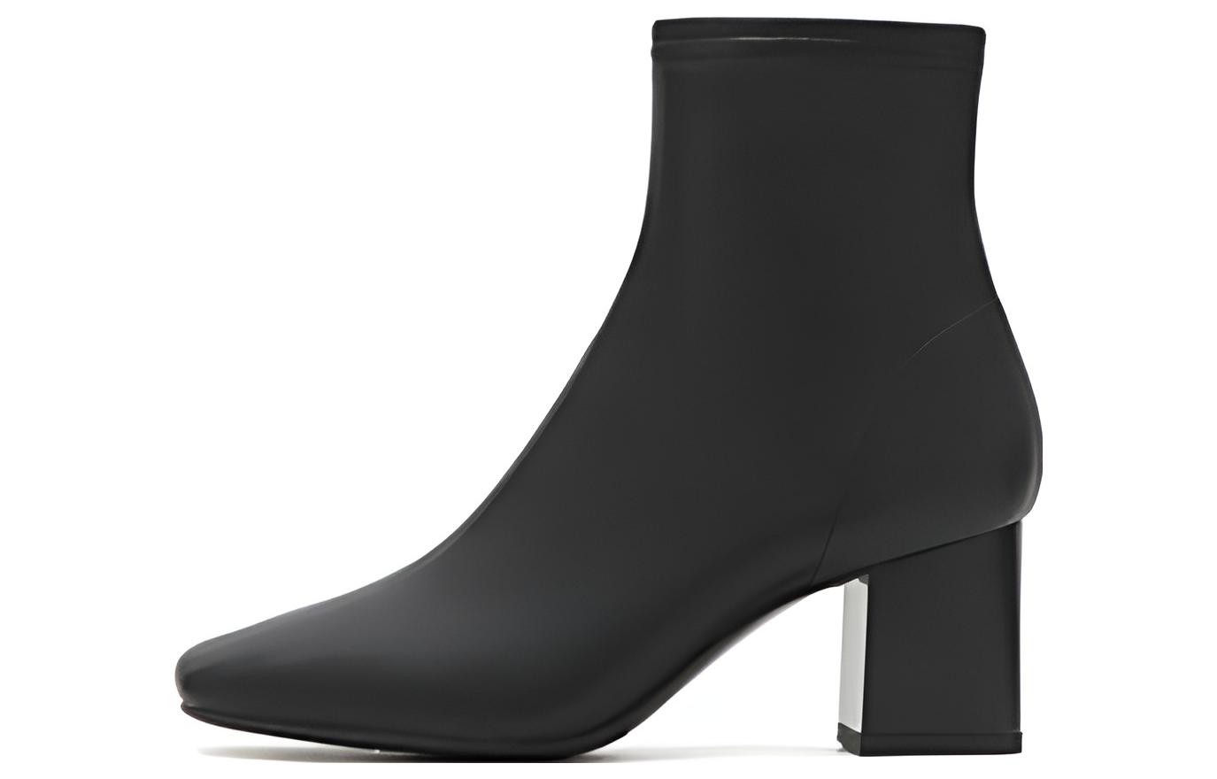 Buy (W) 自乐 羊皮方头粗跟时尚拉链短靴 '6.5cm' YSN27DD2