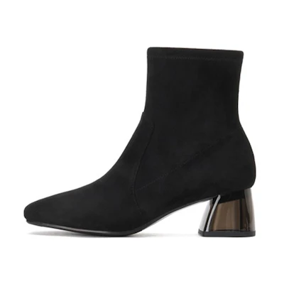 (W) Joypeace Short Ankle Boots 'All Black'