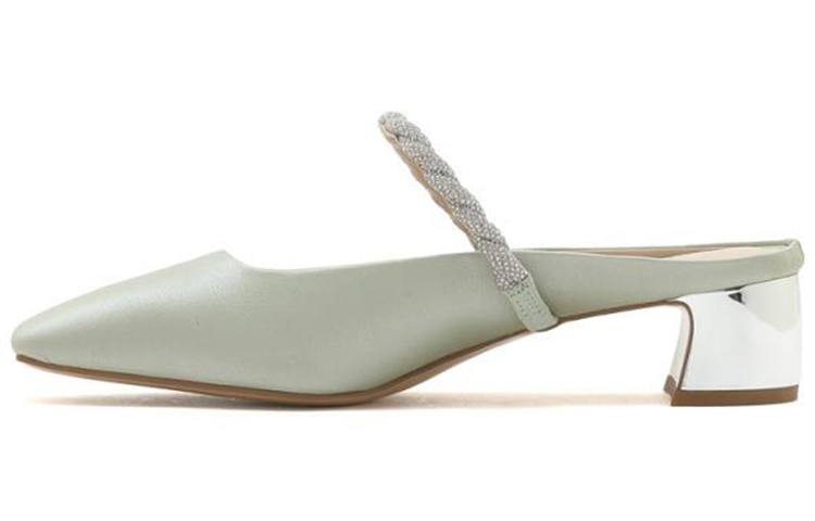 (W) Joypeace True Poetry Ankle-Strap High Heels 'Grey Green'