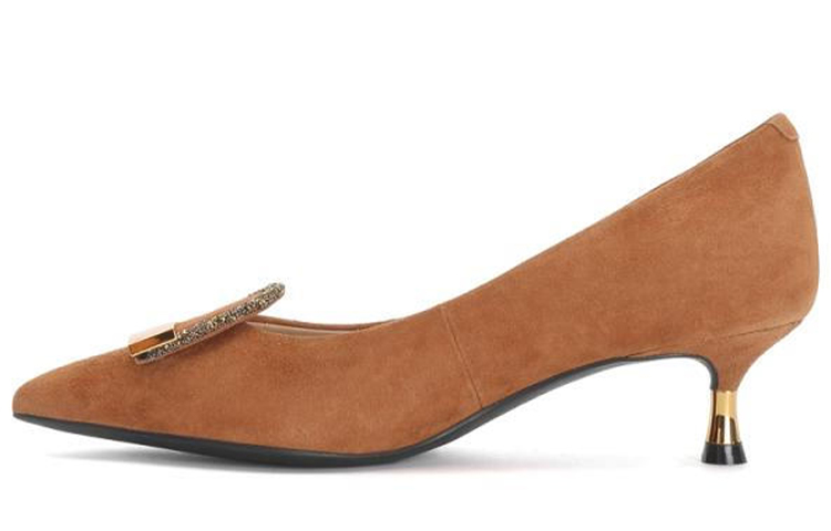 Buy (W) 卓诗尼棕色天鹅绒高跟鞋 J92KL301DS1AQ1