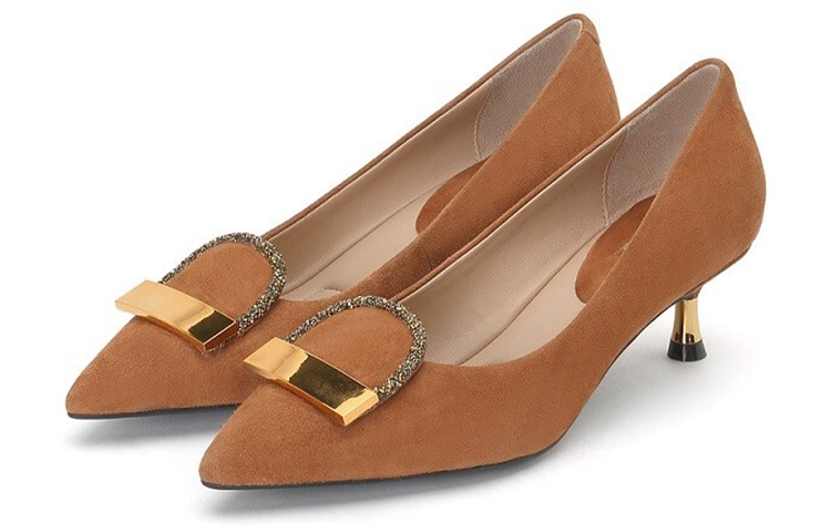 Lookbook (W) 卓诗尼棕色天鹅绒高跟鞋 J92KL301DS1AQ1