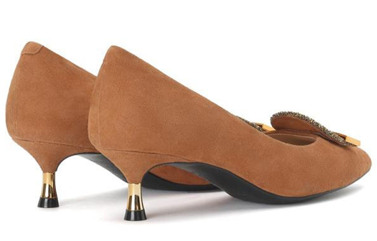 Shop (W) 卓诗尼棕色天鹅绒高跟鞋 J92KL301DS1AQ1