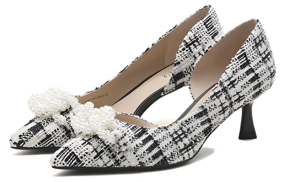 (W) Joypeace Vintage Pointed 'Chanel-Inspired Black Heels' 圖 2