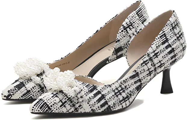 (Women) Joypeace Vintage Pointed 'Chanel-Inspired Black Heels' ZKU98CQ2 Order (Women) Joypeace Vintage Pointed 'Chanel-Inspired Black Heels' ZKU98CQ2