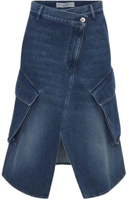 (W) Falda Midi Casual de Mezclilla Azul Irregular JW Anderson. DK0021PG1560-800 Buy (W) Falda Midi Casual de Mezclilla Azul Irregular JW Anderson. DK0021PG1560-800