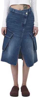(W) Falda Midi Casual de Mezclilla Azul Irregular JW Anderson. DK0021PG1560-800 Lookbook (W) Falda Midi Casual de Mezclilla Azul Irregular JW Anderson. DK0021PG1560-800