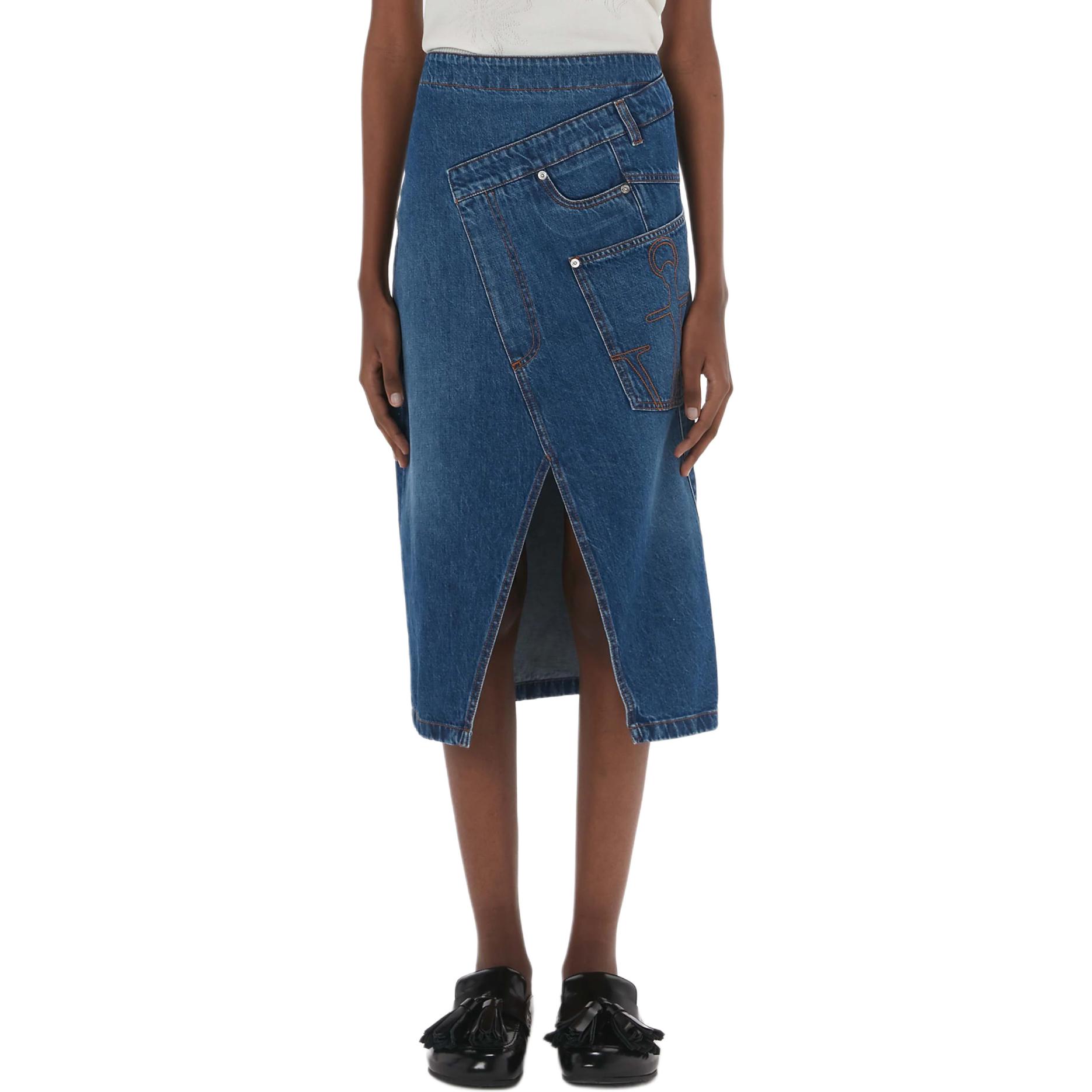 Shop (W) Falda Midi Vaquera Azul con Cremallera JW Anderson DK0023PG1164-804