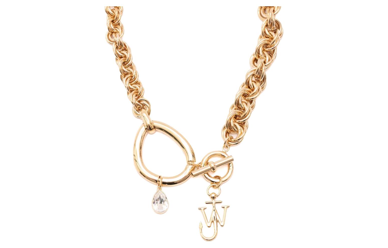 Lookbook (W) JW Anderson 黄铜吊坠项链 - 金色 JY0119OT0003120