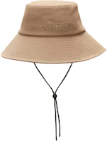 (Women) JW Anderson Drawstring Nylon Cotton Bucket Hat Brown AC0348FA0348132 (Women) JW Anderson Drawstring Nylon Cotton Bucket Hat Brown AC0348FA0348132