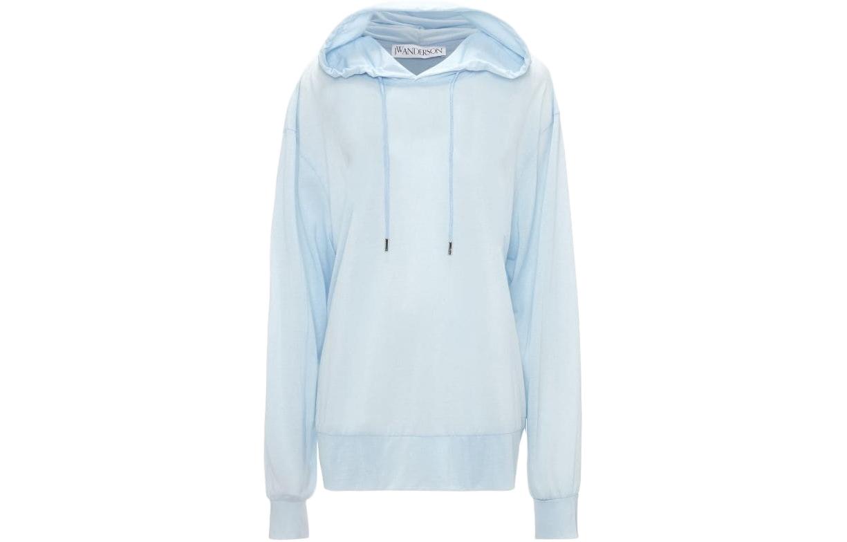 (Women) JW Anderson  Solid Color Transparent Hoodie Light Blue JW0150PG0843-806