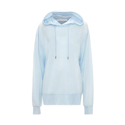 (Women) JW Anderson Solid Color Transparent Hoodie Light Blue JW0150PG0843-806