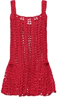 (Women) JW Anderson Solid Knit Mini Camisole Dress Red KW1148YN0341459-RED (Women) JW Anderson Solid Knit Mini Camisole Dress Red KW1148YN0341459-RED