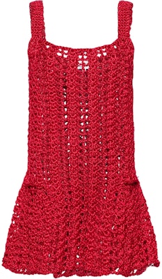 (W) JW Anderson Solid Knit Mini Camisole Dress Merah KW1148YN0341459-RED Order (W) JW Anderson Solid Knit Mini Camisole Dress Merah KW1148YN0341459-RED