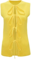 (Women) JW Anderson Yellow Sleeveless Tie-Up Crewneck Tank Top KW1140YN0327-221 (Women) JW Anderson Yellow Sleeveless Tie-Up Crewneck Tank Top KW1140YN0327-221