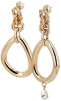 (Women) JW Anderson Crystal Pendant Large Hoop Brass Earrings Gold JY0121OT0003120 (Women) JW Anderson Crystal Pendant Large Hoop Brass Earrings Gold JY0121OT0003120