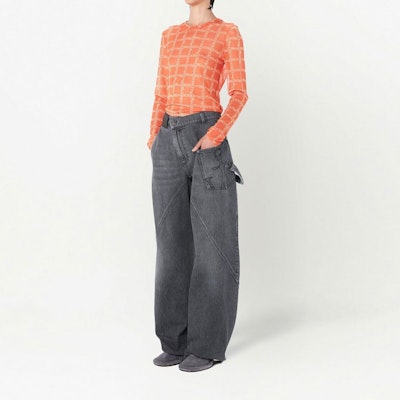 (W) JW Anderson FW22 Seluar Jeans Longgar Warna Kelabu Solid DT0068-PG1195-929 Shop (W) JW Anderson FW22 Seluar Jeans Longgar Warna Kelabu Solid DT0068-PG1195-929