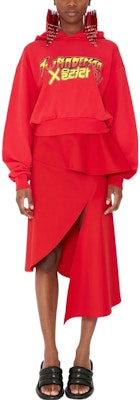 (W) JW Anderson FW22 Sudadera Roja Corta con Capucha y Manga Larga JW0053PG1078450 Lookbook (W) JW Anderson FW22 Sudadera Roja Corta con Capucha y Manga Larga JW0053PG1078450