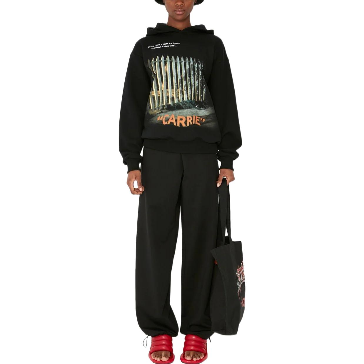 Lookbook (W) Sudadera con Capucha Estampado Patrón JW Anderson FW22 Negra JW0058-PG1078-999