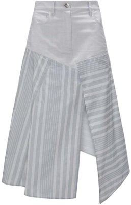 (W) JW Anderson FW24 Kelabu Jalur Patchwork A-Line Skirt Kasual. SK0175PG1575929 Buy (W) JW Anderson FW24 Kelabu Jalur Patchwork A-Line Skirt Kasual. SK0175PG1575929