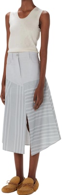 (W) JW Anderson FW24 Kelabu Jalur Patchwork A-Line Skirt Kasual. SK0175PG1575929 Purchase (W) JW Anderson FW24 Kelabu Jalur Patchwork A-Line Skirt Kasual. SK0175PG1575929