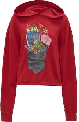 (W) JW Anderson FW24 Baju Hooji Motif Corak Oversized Merah Scarlet JW0184PG1390417-RED Order (W) JW Anderson FW24 Baju Hooji Motif Corak Oversized Merah Scarlet JW0184PG1390417-RED