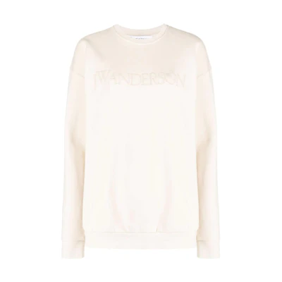 (Women) JW Anderson Letter Print Sweatshirt White JW0123PG1390-132